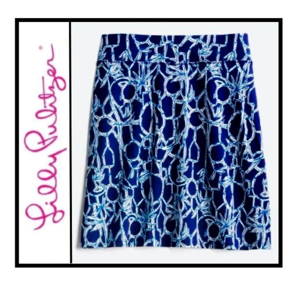 Lilly Pulitzer SIZE XL High Tide Navy BRENNA Skirt